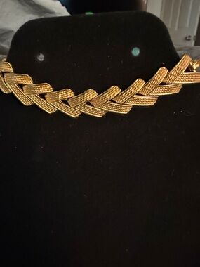 Gold Braided Chain Bracelet vintage